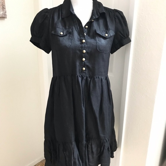 French Connection Dresses & Skirts - French Connection Linen Button Front Dress Sz 6
